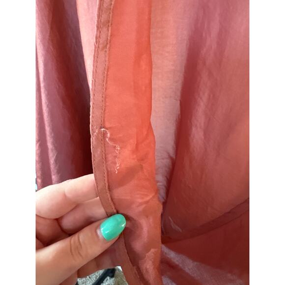 Free People Midnight Vibes Silky Satin Dolman Sleeve Crop Wrap Rose Pink Medium - Picture 8 of 11